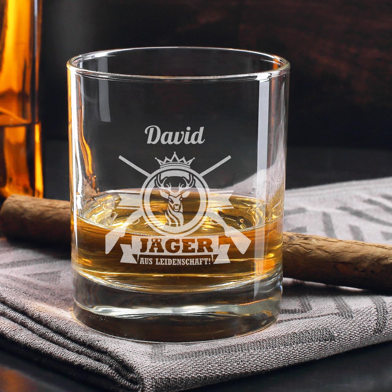 Graviertes Whiskyglas Personalisiertes – Geschenk Für Vater, Opa, Geburtstag | Individueller Text Whiskey Gläser Kristall