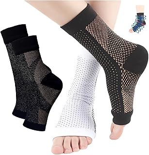 Stunor Dr.Neuropathy Socks - 2023 New Connecy Socks Dr Sock Soothers for Men ＆ Women, Heel & Arch Support Comprex Compression Socks Ankle Sleeves, Nano Neuropathy Foot Ankle Compression Socks (XXL, A)