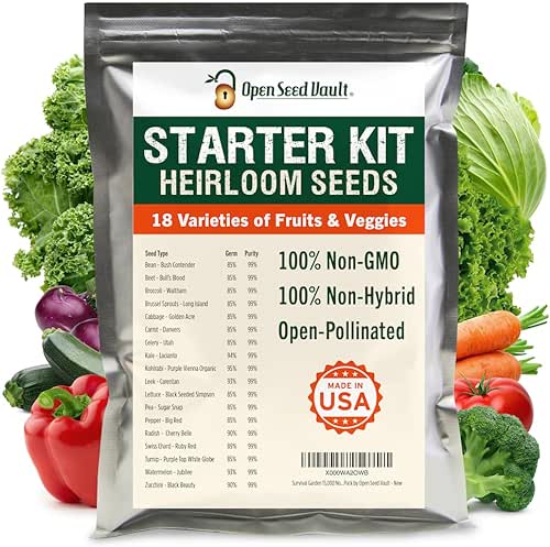 Open Seed Vault 15,000 Heirloom Plant Seeds for Gardening Vegetables