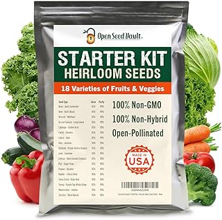 Open Seed Vault 15,000 Heirloom Plant Seeds for Gardening Vegetables and...