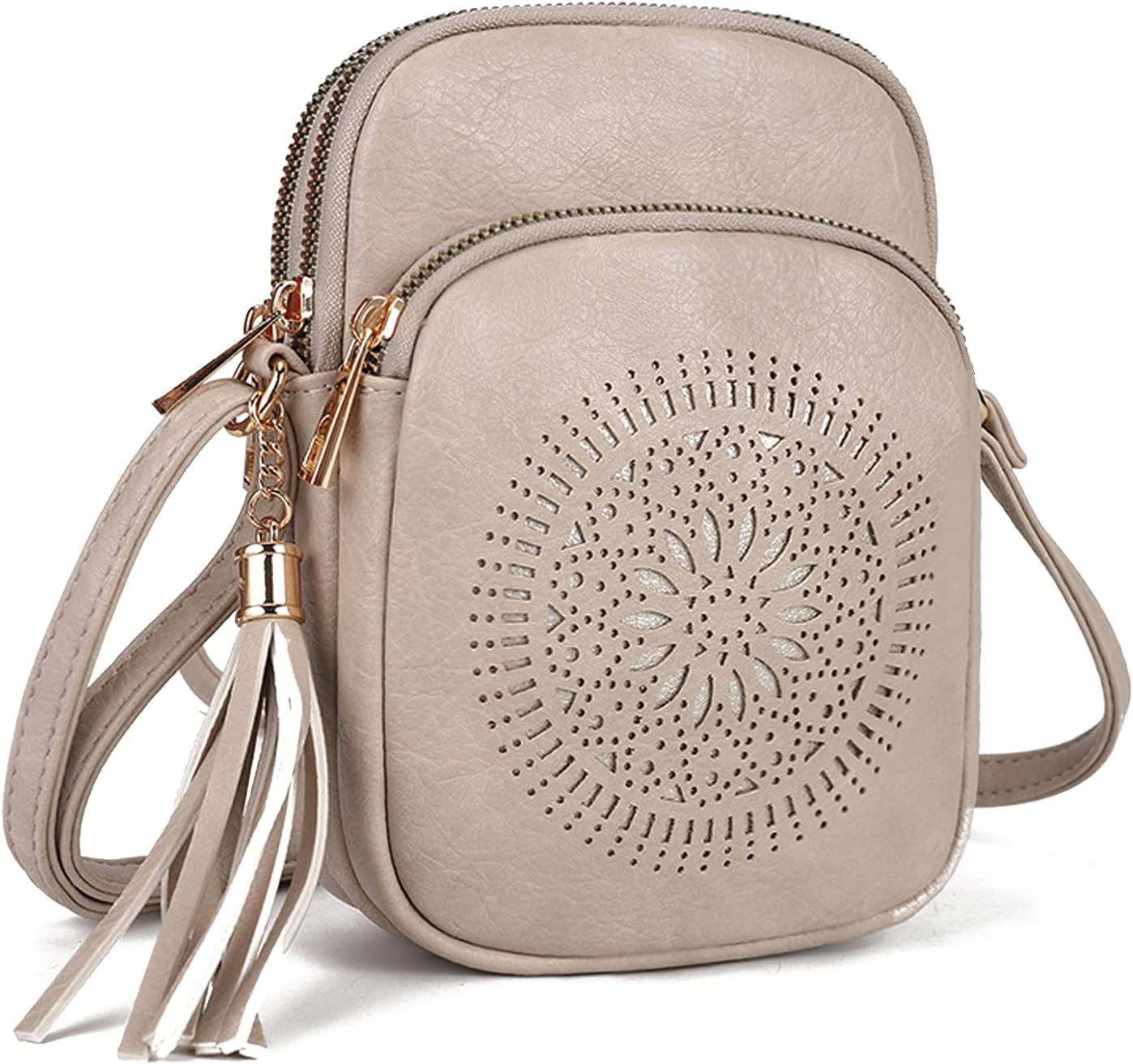 Cross Body Bag, Small Shoulder Bags with Multi Pocket, Tassel Satchel Purse Hollow out, Ladies Phone Bags Fashion
