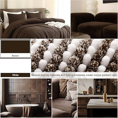 Miniatura 3 de BSICPRO - Juego de alfombras y tapetes de baño, 2 piezas de felpilla gruesa y absorbente, antideslizante, suave y peluda, lavable en lavadora (20 x