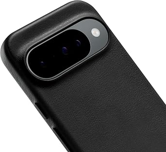 Bellroy Phone Case, Compatible with Google Pixel 10 and 10 Pro - Black | Slim leather phone case for Google Pixel 10 and 10 Pro with a soft microfiber lining access to buttons and ports