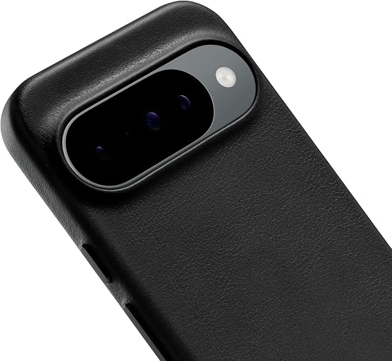 Bellroy Phone Case, Compatible with Google Pixel 10 and 10 Pro - Black | Slim leather phone case for Google Pixel 10 and 10 Pro with a soft microfiber lining  access to buttons and ports