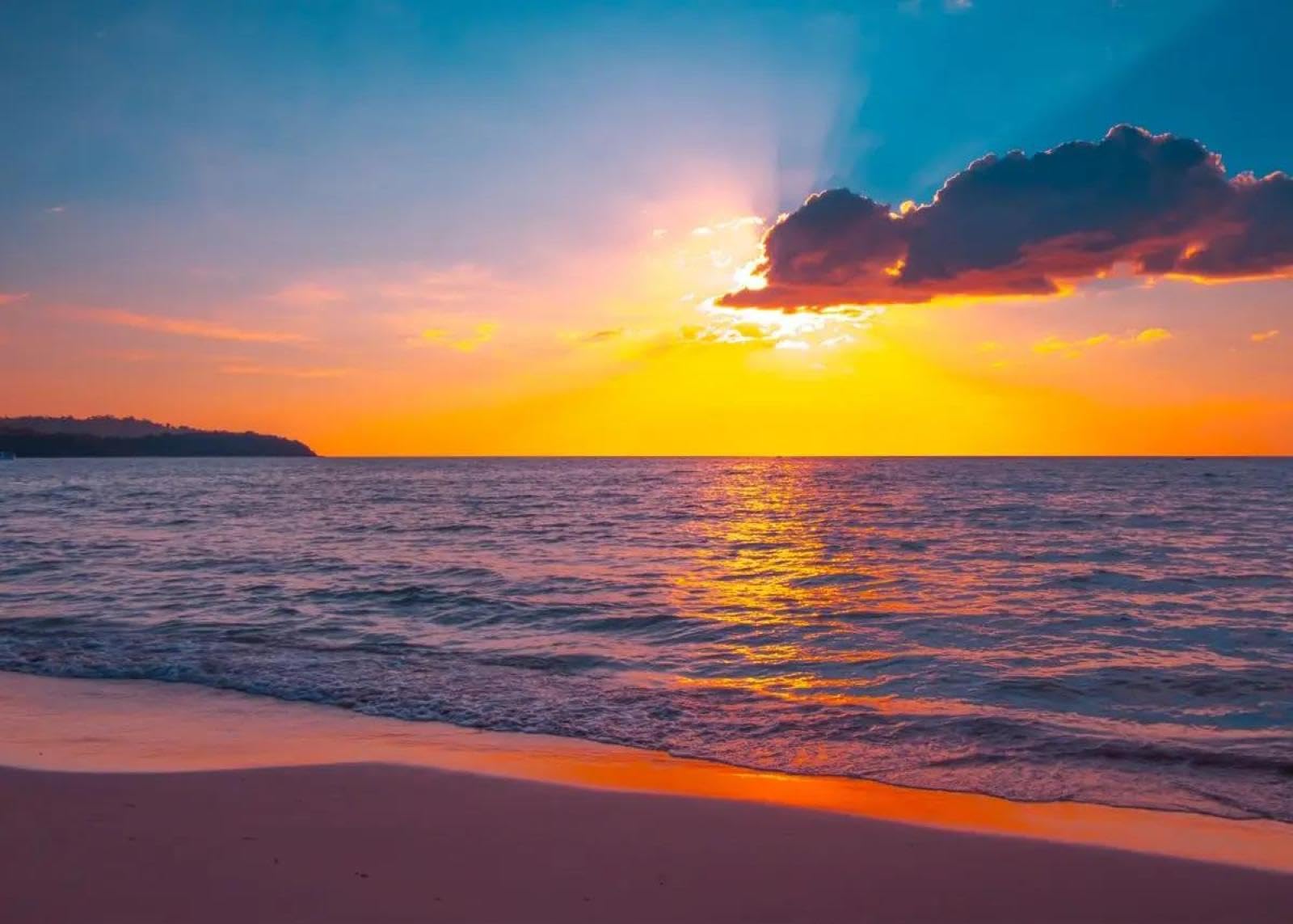 SHINERING Sunsets Natural Sea Beach Landscape Poster And Prints Picture Canvas Painting Wall Art For Living Room Home Decor A14 21X30Cm Unframed