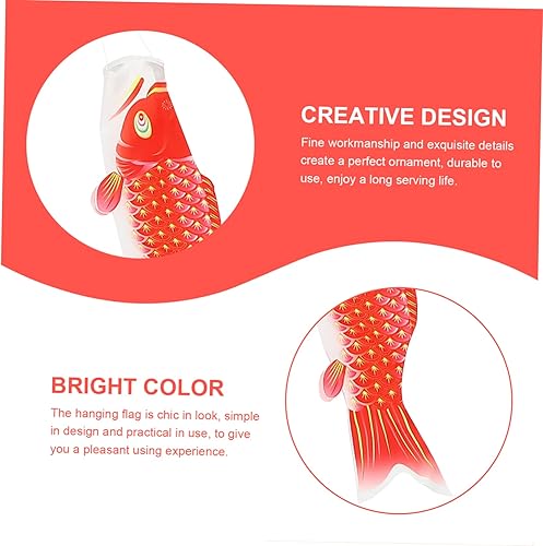 Miniatura 9 de MERRYHAPY 1 juego de decoración japonesa Koinobori para exteriores con mástil de bandera, decoración colgante festiva para restaurantes y tiendas de