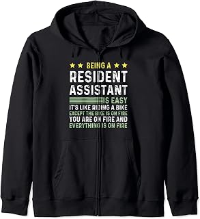 Funny Thank You and Appreciation student resident assistant Zip Hoodie