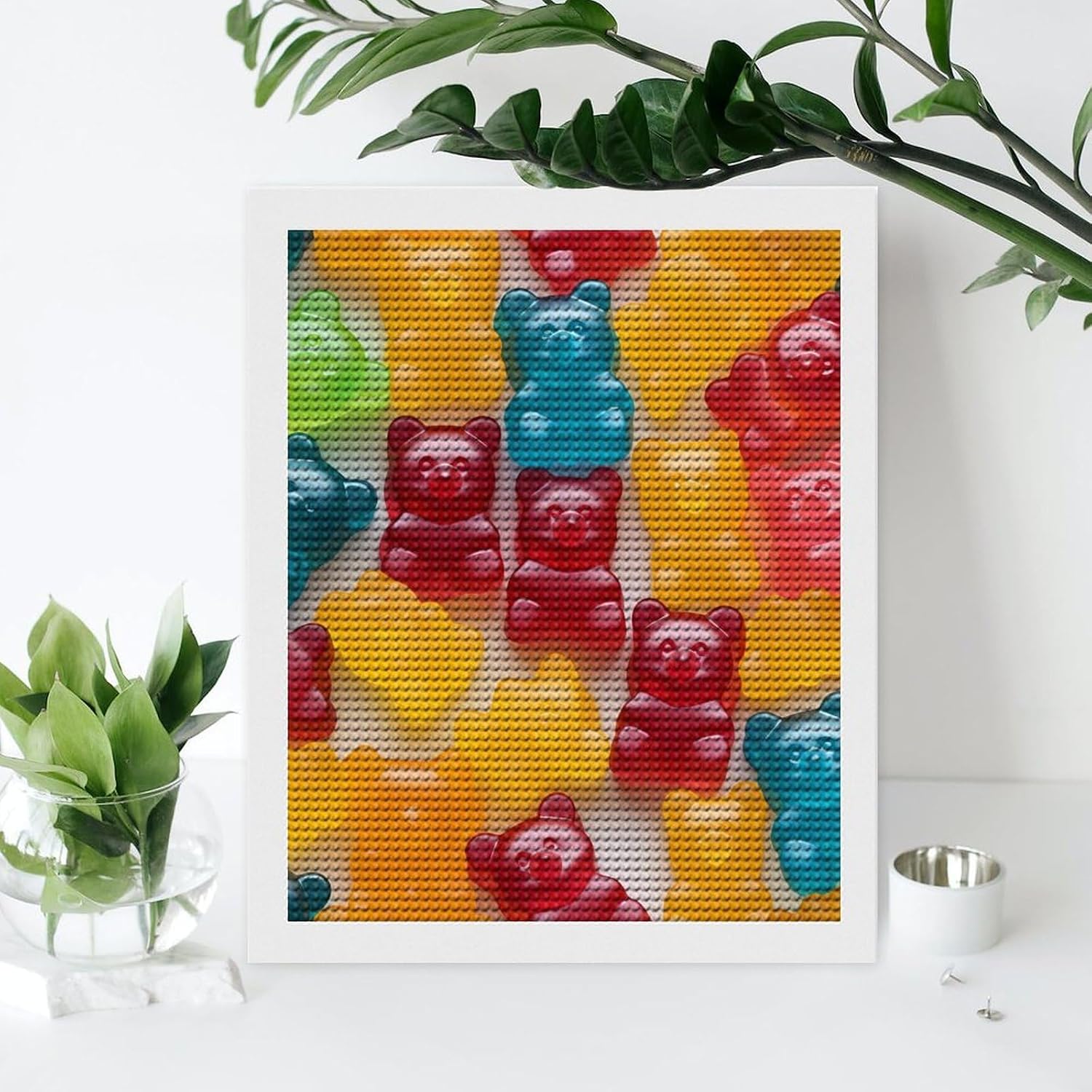 Gummy Bears Candies Custom Diamond Art Kits for Adults Round Full Drill Picture for Home Decoration