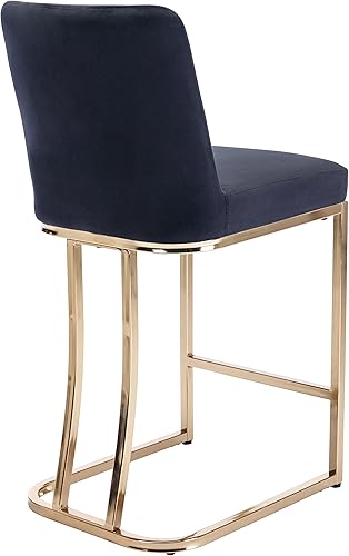 Miniatura 6 de RIVOVA Juego de 2 taburetes de bar de 24 pulgadas de altura de mostrador con respaldo, moderno taburete de bar de piel sintética para isla de