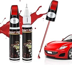 2 Pièces Stylo Retouche Peinture Rouge brillant 24ML, Stylo Réparation des Rayures Auto, Efface Rayure Rouge, Solution Rapide pour Carrosserie, Peinture pour Les Rayures Sur la Voiture