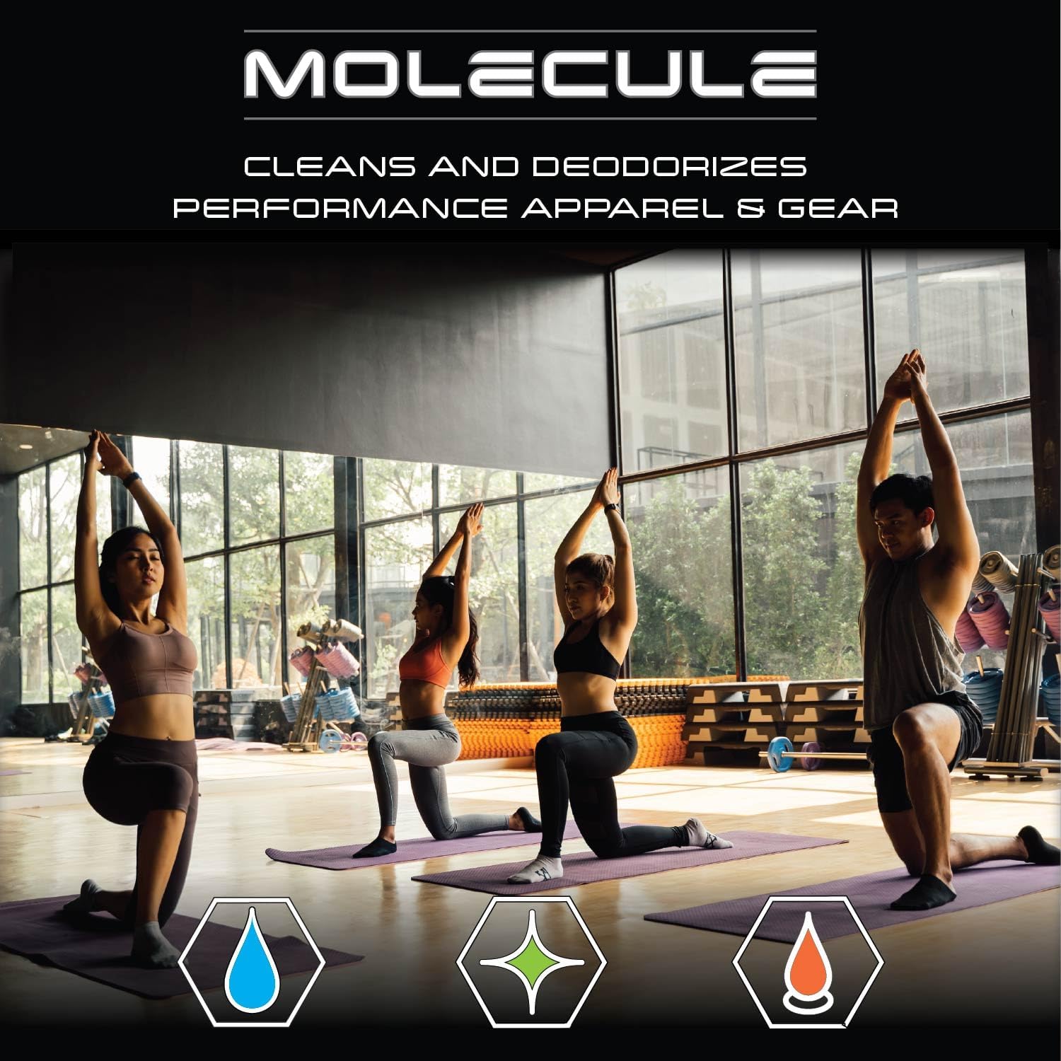 Molecule Performance Activewear Care Bundle | Wash + Spot Cleaner for Technical & Training Fabrics | Concentrated Detergent System | Fresh Scent |4 Ounce Each image 2