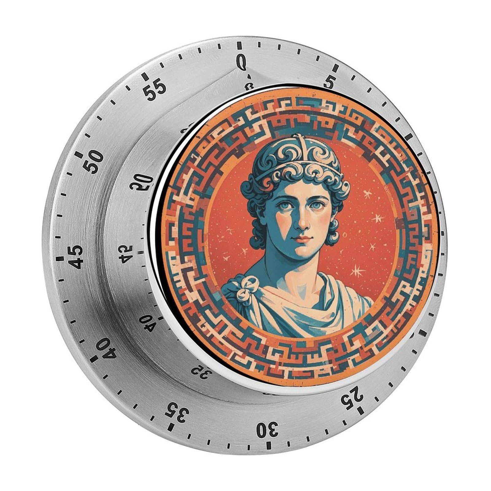 Stamped with Ancient Rome Kitchen Timers Magnetic Back Manual Countdown Timers for Classroom Home Gym Tanning