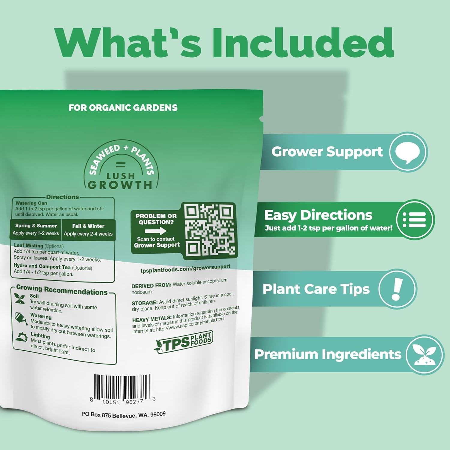 Seaweed Extract for Plants – Slow Release Seaweed Supplement for Faster Growth & Stronger Roots, 16 oz