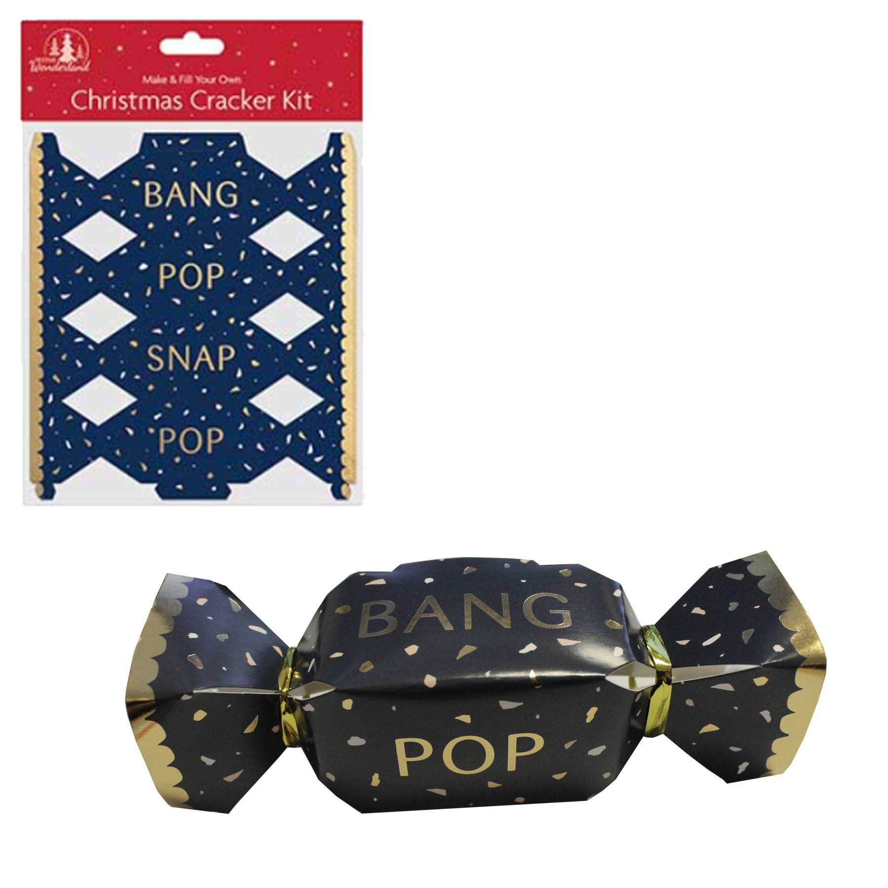 Widdle Wonderland Gold 6 Pack Make Your Own Treat Christmas Cracker Kit - Navy