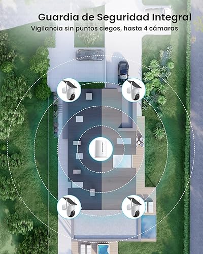 Miniatura 3 de Cámaras de seguridad ARCCTV inalámbricas para exterior, kit de 4 cámaras, sistema de cámara de seguridad solar inalámbrica de 4MP con panorámica y