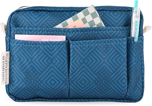 Miniatura 55 de Organizador multifuncional de cartera, bolsa de viaje impermeable con cremallera, estuche de almacenamiento de suministros de diario para cuadernos