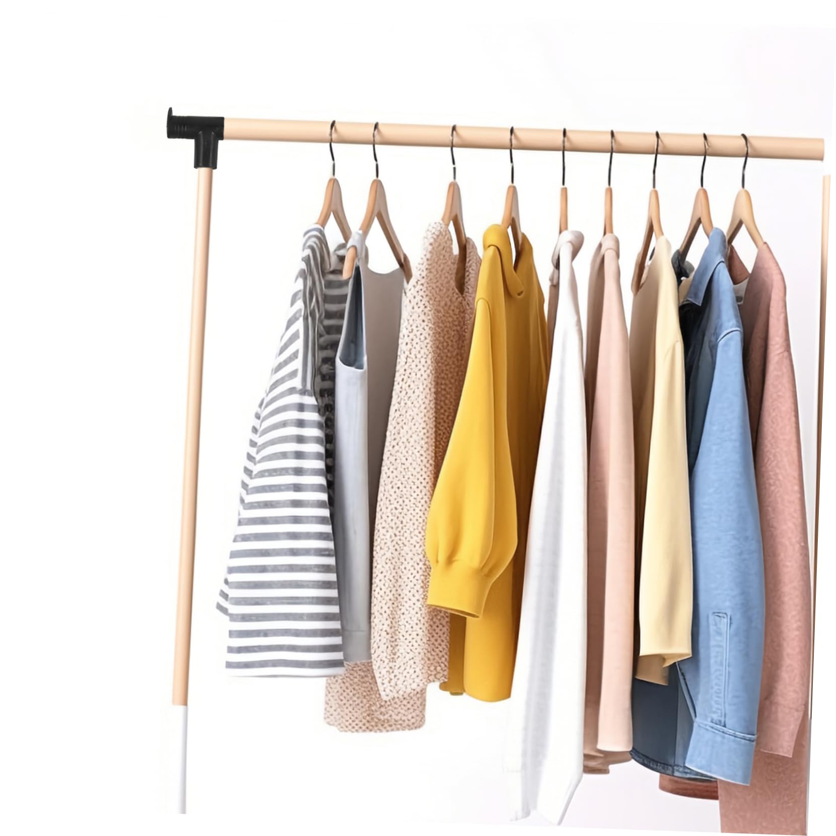 Etendoir Porte Connecteurs Angle Droit Pour Portant à Vêtements Amosfun (2 Pièces, Noir) - Joints De Tige Universels Sechoir De Porte