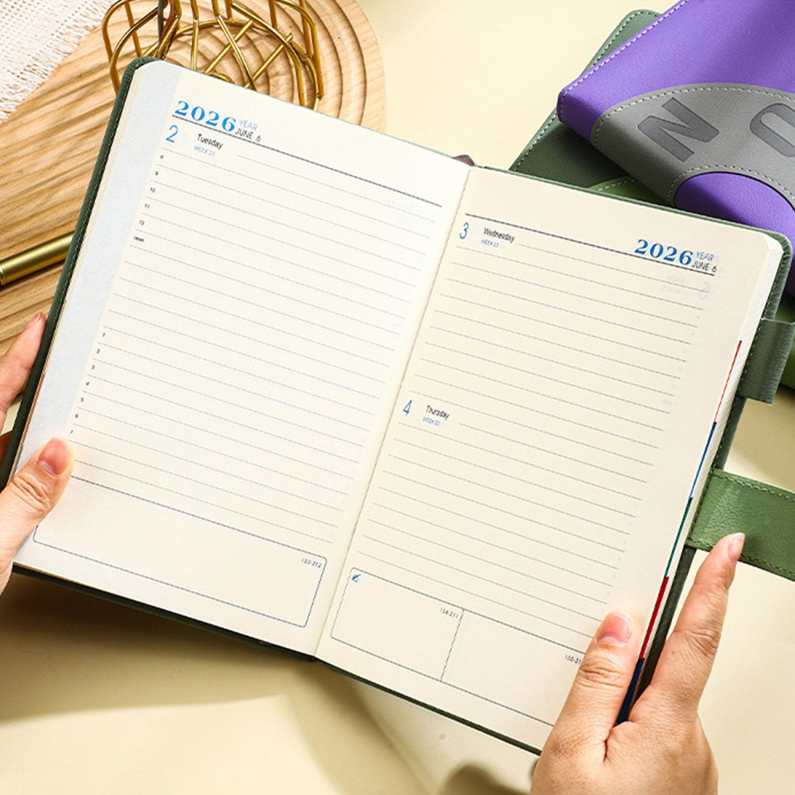 2026 Work Life Planer Reisetagebuch Zeitplan Notizbuch Kompakte Größe Aufgabenverfolgungssysteme Reibungsloses Schreiberlebnis Wöchentliches Monatliches Kalender Notizbuch