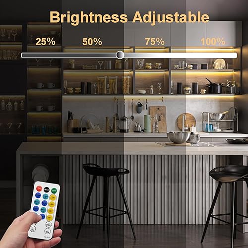 Miniatura 3 de echosari 2 PCS tiras de luces que funcionan con baterías, tiras de luces LED de 16.4 pies con 150 LED, autoadhesivas con control remoto y