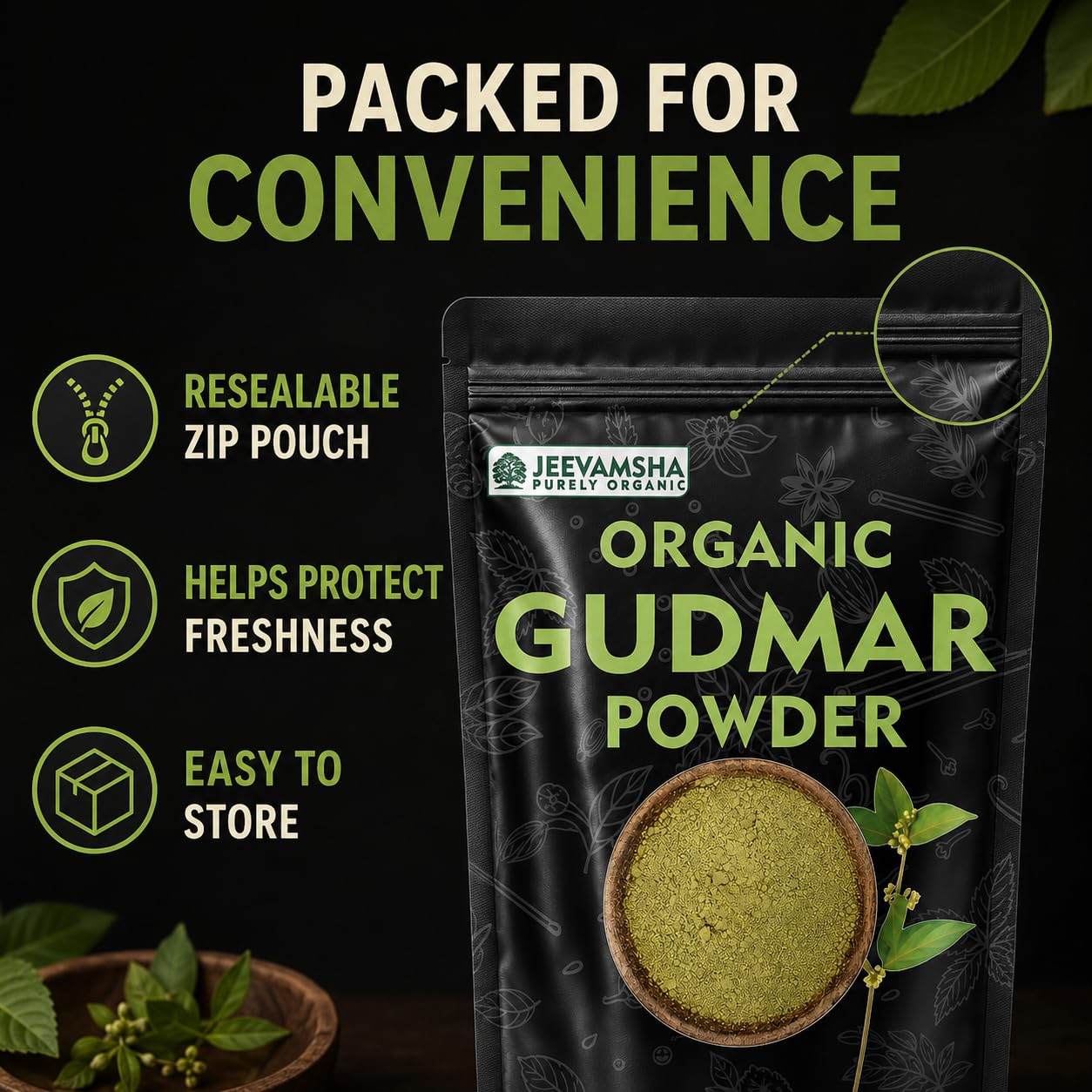 Gudmar Powder 900g | Organic Natural Sugar Control Herb | Supports Diabetes Management | Pure & Chemical-Free | Herbal Supplement Powder | — Amazon image 5