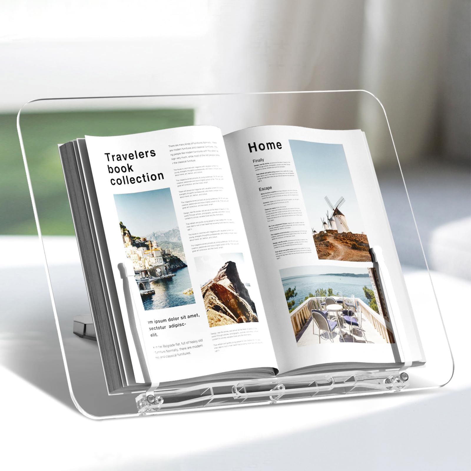 Creative CoOp Contemporary Marble Cookbook Stand Décor