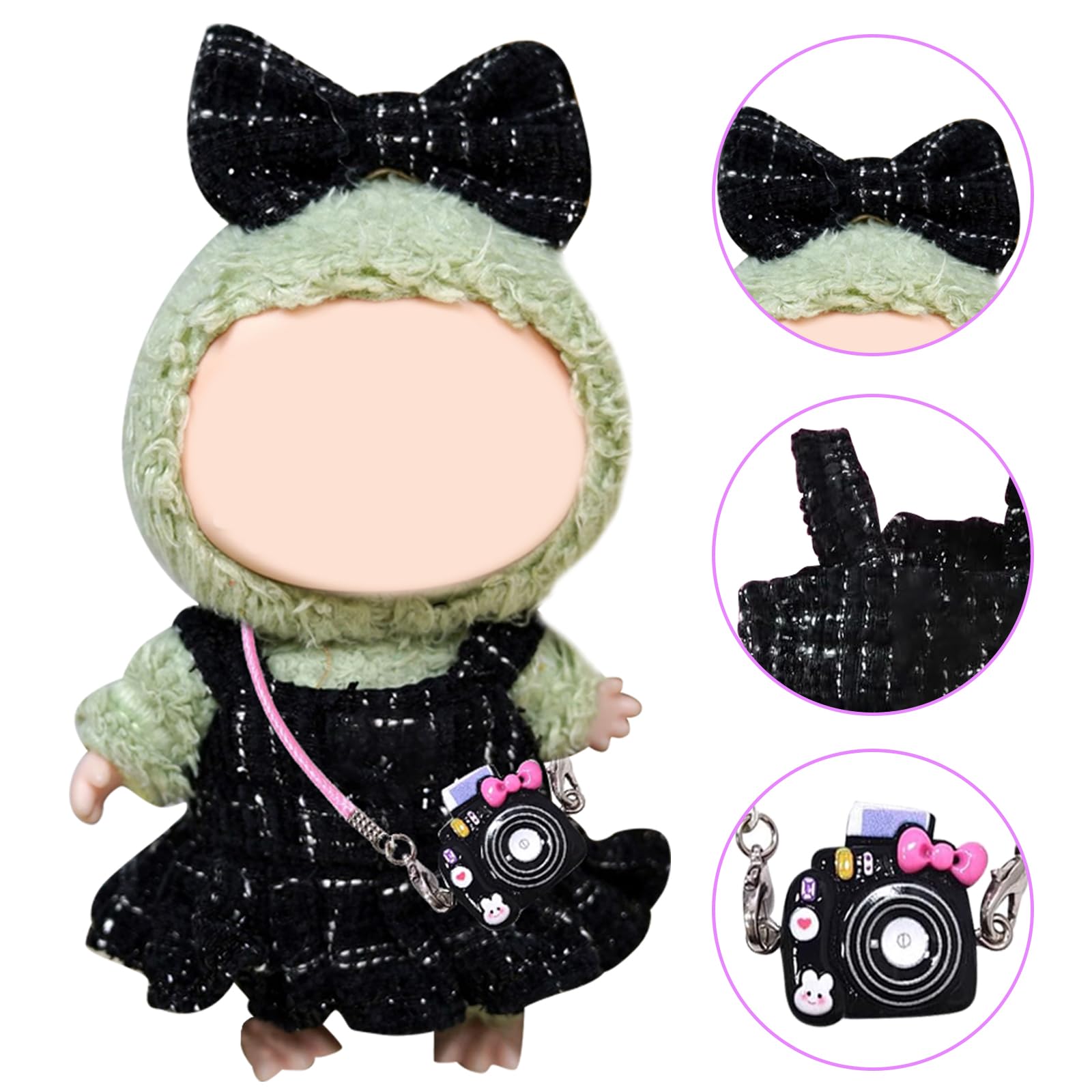 EDLMKM Stylish Doll Clothes, Clothes for Doll Doll Outfit Set for 17cm Dolls - Image 2