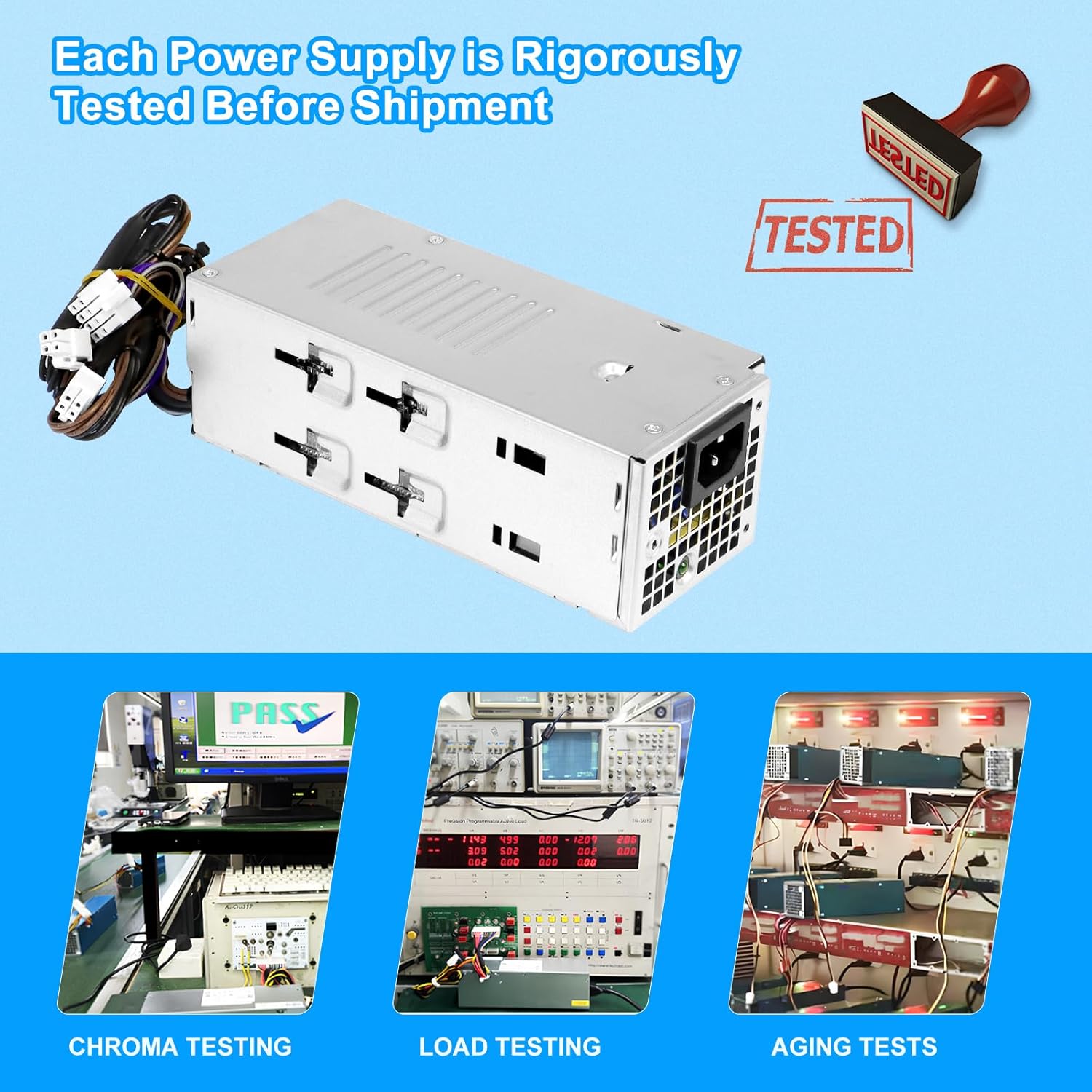 Upgraded AC260EBS-00 260W Power Supply PSU Compatible with Dell Optiplex 3000MT 5000MT 7000MT Vostro 3710 3910 T3660 H260EBS-00 L260EBS-00 D260EBS-00 0NCM9 HVW4Y 5FK7C 7JGJF AC260EBS-00 Power Supply