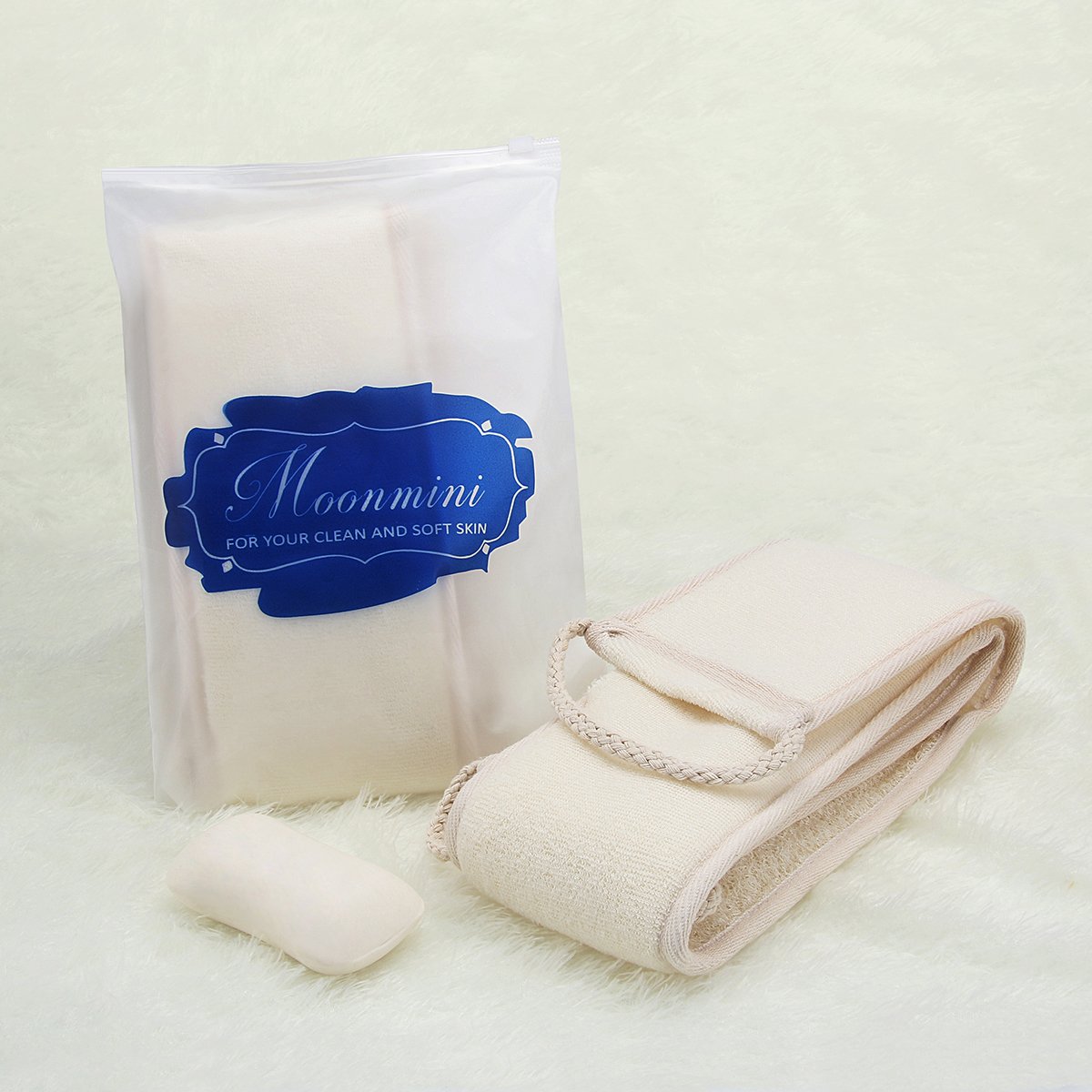 COZHYESS Esponja exfoliante de espalda de lufa, esponja exfoliante de espalda, exfoliante corporal, limpieza de doble cara, accesorios de baño para hombres y mujeres
