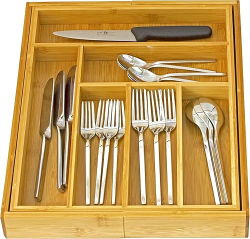 Miniatura 2 de Home-it Cutlery cajón organizador expandible organizador de utensilios - Flatware divisores de cajones cajón de cocina