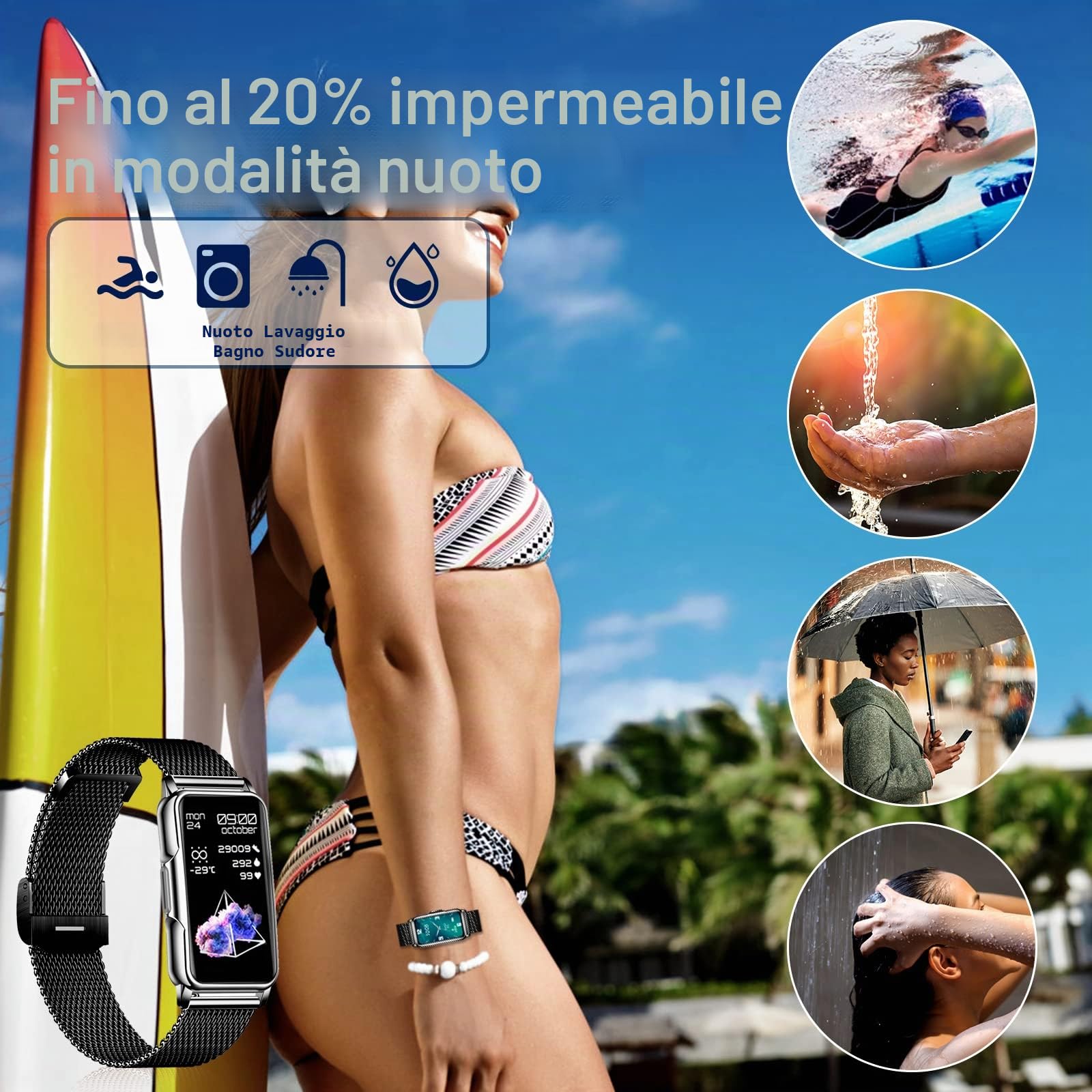 Smartwatch Donna con 124 Modalità Sportive Fitness Tracker | 1,47'' Smart Watch IP68 Impermeabile Orologio Sportivo Due Settimane Standby SpO2 Misurazione Della Frequenza Cardiaca