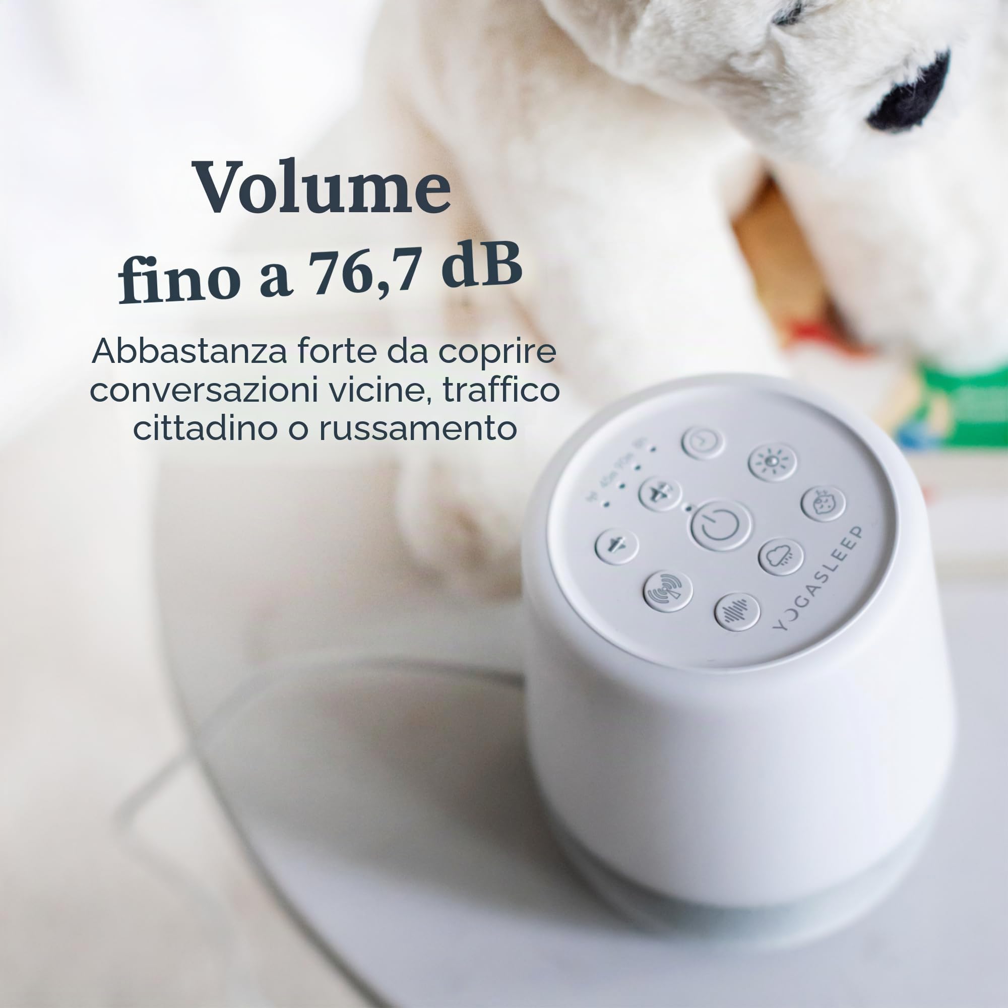 Yogasleep Duet - Macchina per il rumore con luce notturna e altoparlante wireless, per viaggi, privacy in ufficio, terapia del sonno, per adulti e bambini