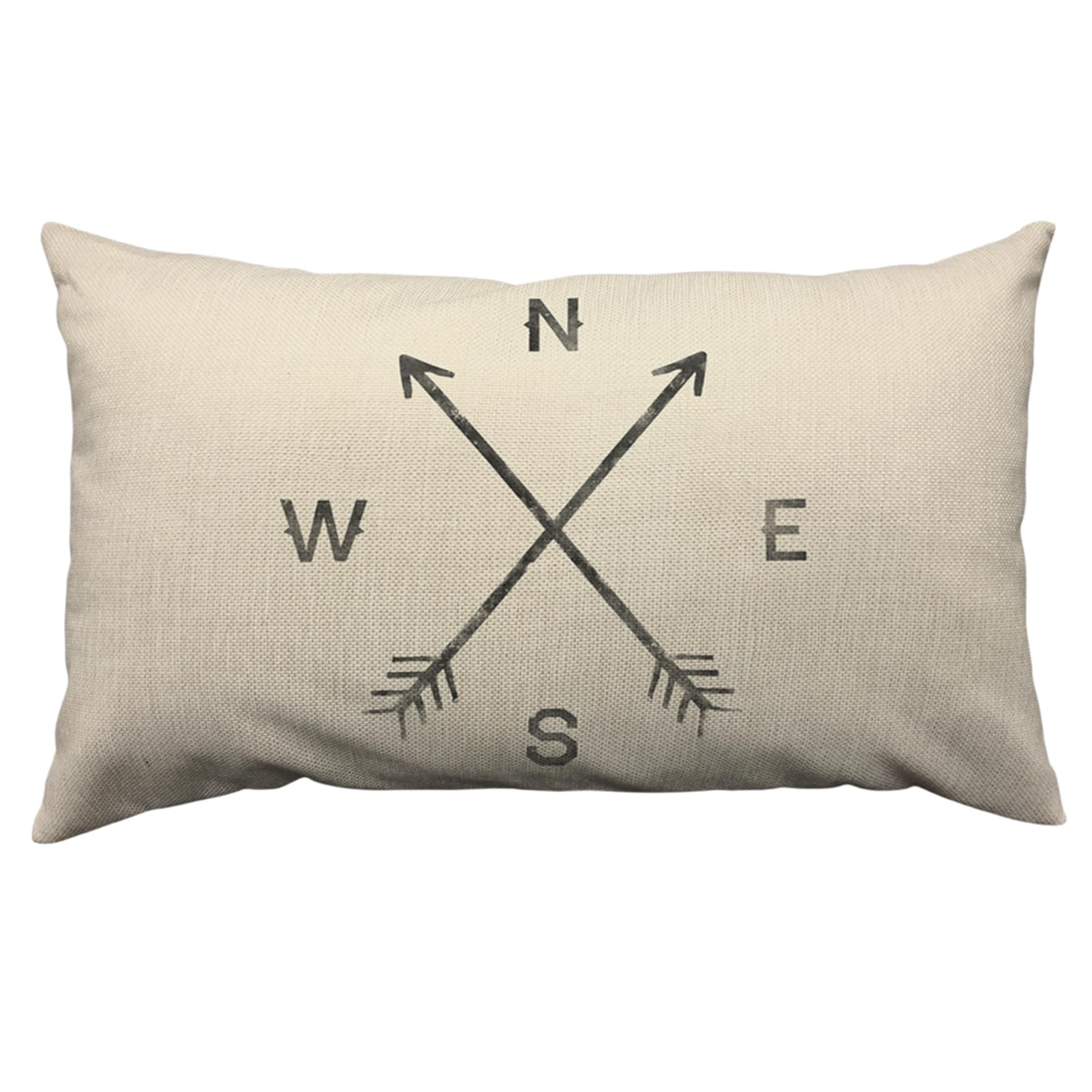 Orythyra Arrows Cushion Cover 30x50cm North South East West Arrows Cotton Linen Pillow Cover Decorative Throw Pillows Farmhouse Decor for Home Cushion Case 12 x 20 Inch