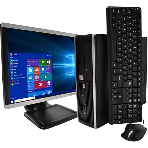 HP Elite 8100 Desktop Computer Package - Intel Core i5 3.2-GHz, 8GB RAM, 2 TB Hard Drive, 22 Inch LCD, DVD, Keyboard, Mouse, WiFi, Windows 10 (Renewed)