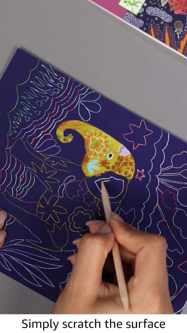 Amazon.com: DJECO Lush Nature Scratch Cards, Multicolor : Arts