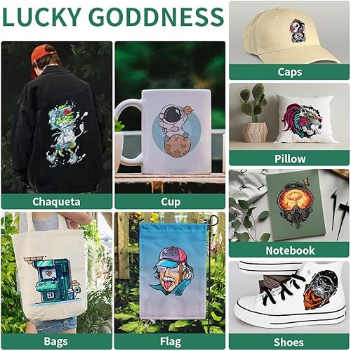 Miniatura 5 de Película de transferencia DTF con purpurina A4, papel de transferencia de calor mate para tela de luz oscura (8.4 x 11.7 pulgadas, 20 hojas)