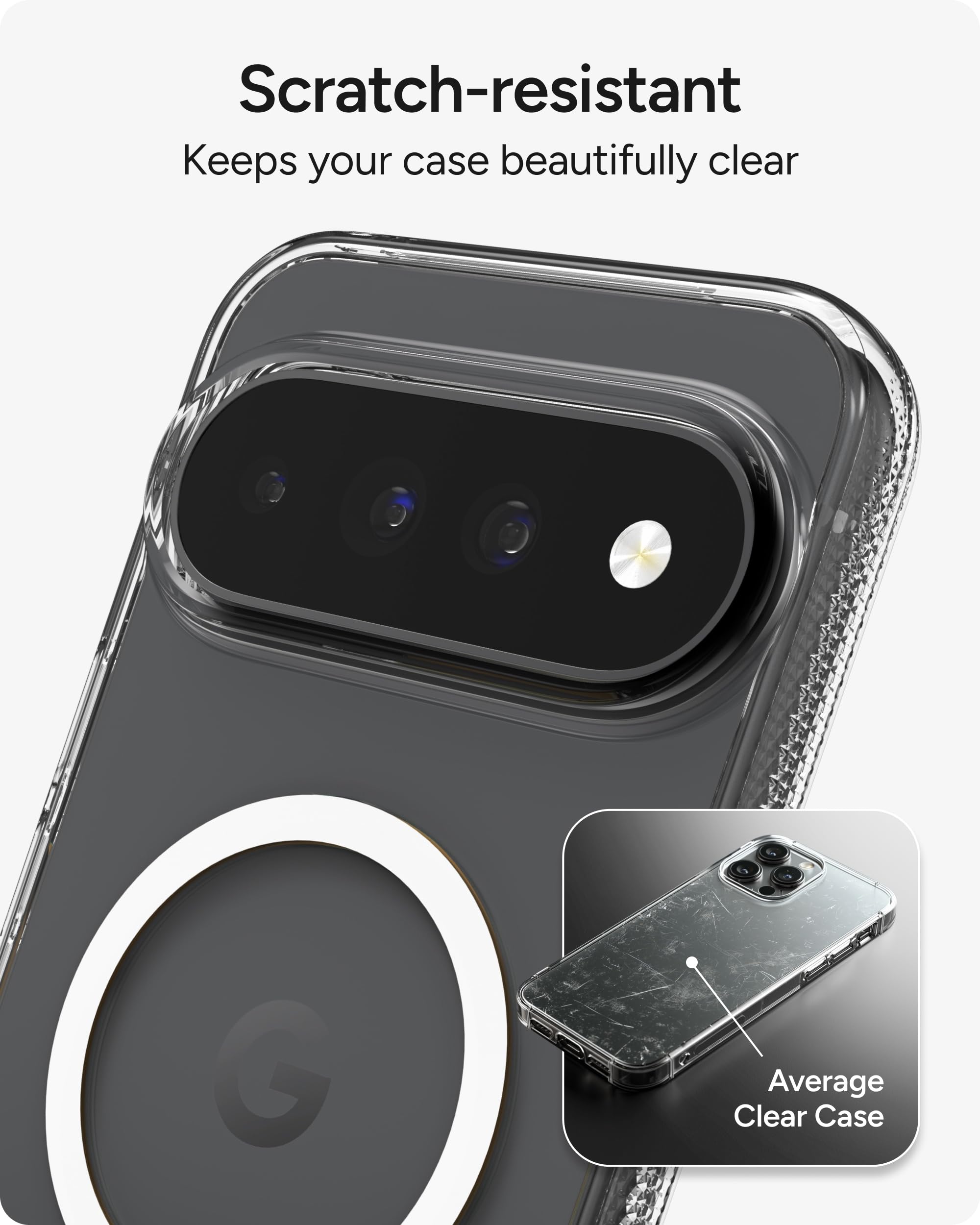 ZAGG Crystal Palace Snap Custodia Google Pixel 11 Pro XL, trasparente | Protezione contro le cadute di grado militare da 4 m, cover magnetica trasparente, rinforzata con grafite, anti-ingiallimento