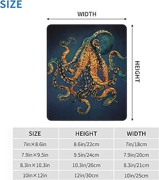 Amazon.co.jp: タコの水中の夢 長方形の滑り止めラバーマウス