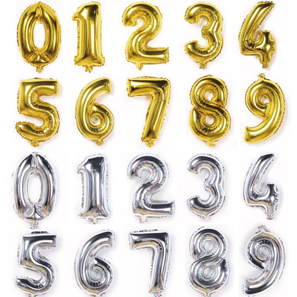 Amazon | 誕生日 飾り付け 数字 風船 ナンバー バルーン 大きい 70㎝ 1