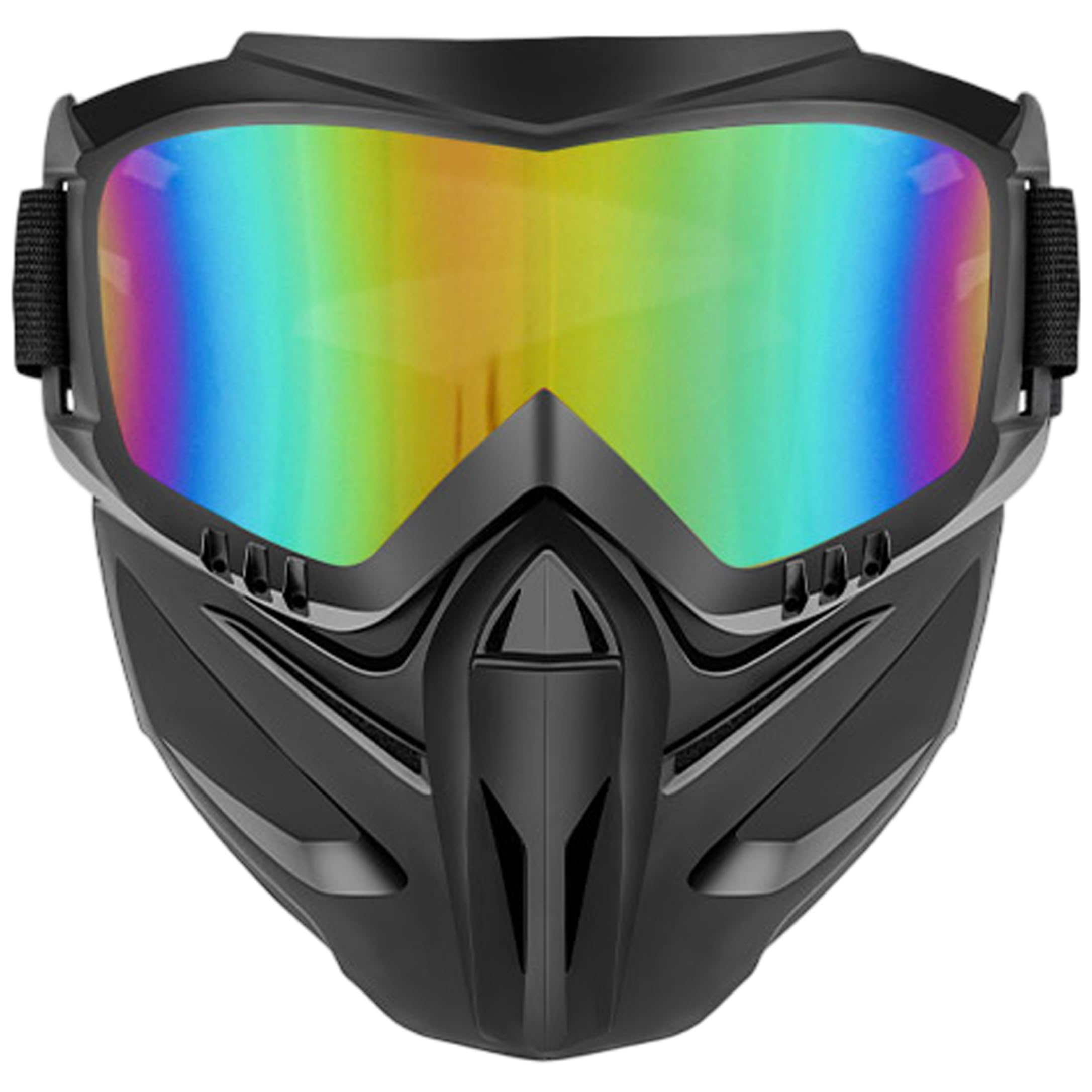 Welding Mask, Detachable Welding Goggles Dust & Windproof Face Shield for Grinding - Colorful Lens Mask