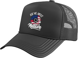 Ask Me About Medicare Health Insurance Consultant Trucker Hat with Adjustable Mesh Back