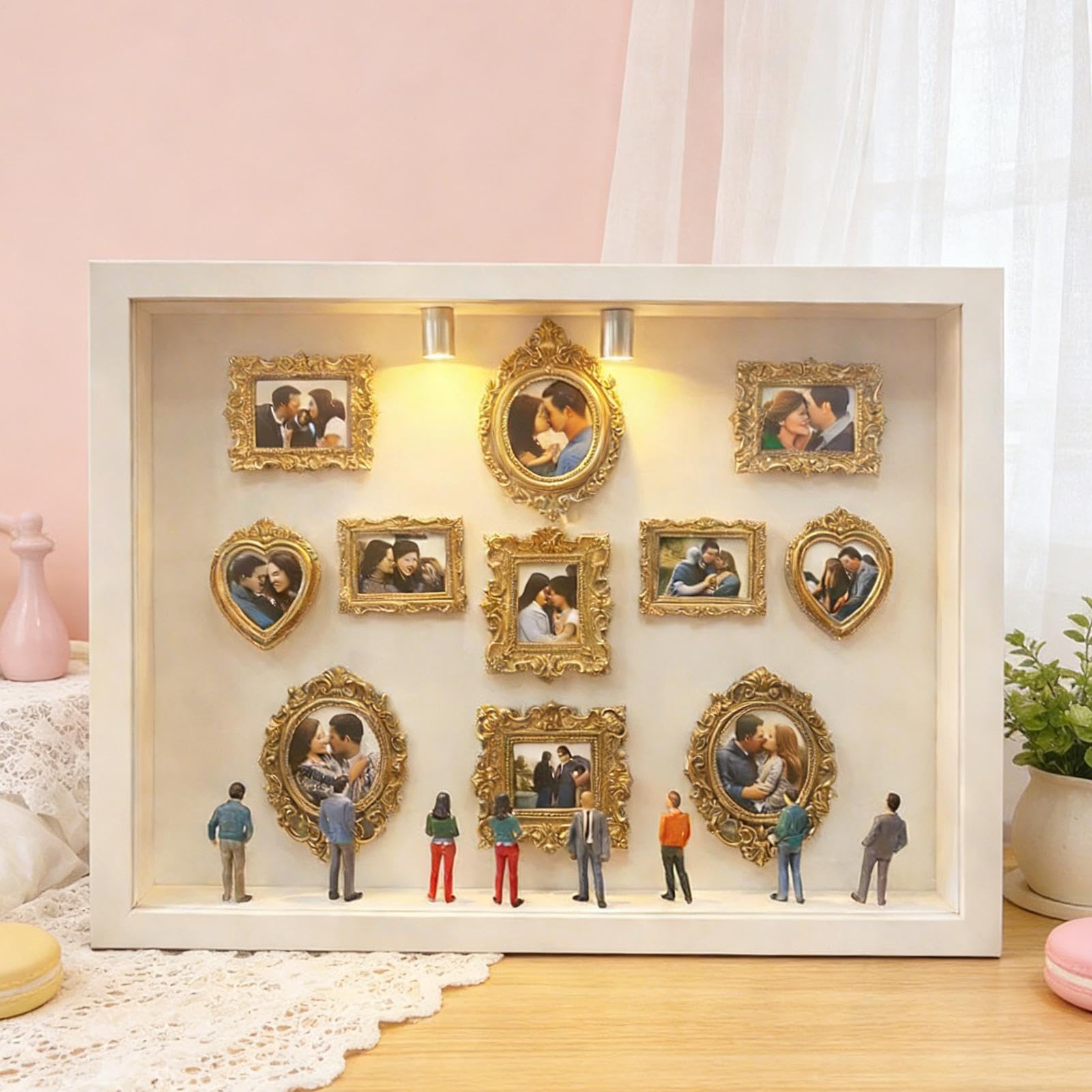 Mini Muzeum Ramki na Zdjęcia Ręcznie Wykonana Dekoracja na Biurko