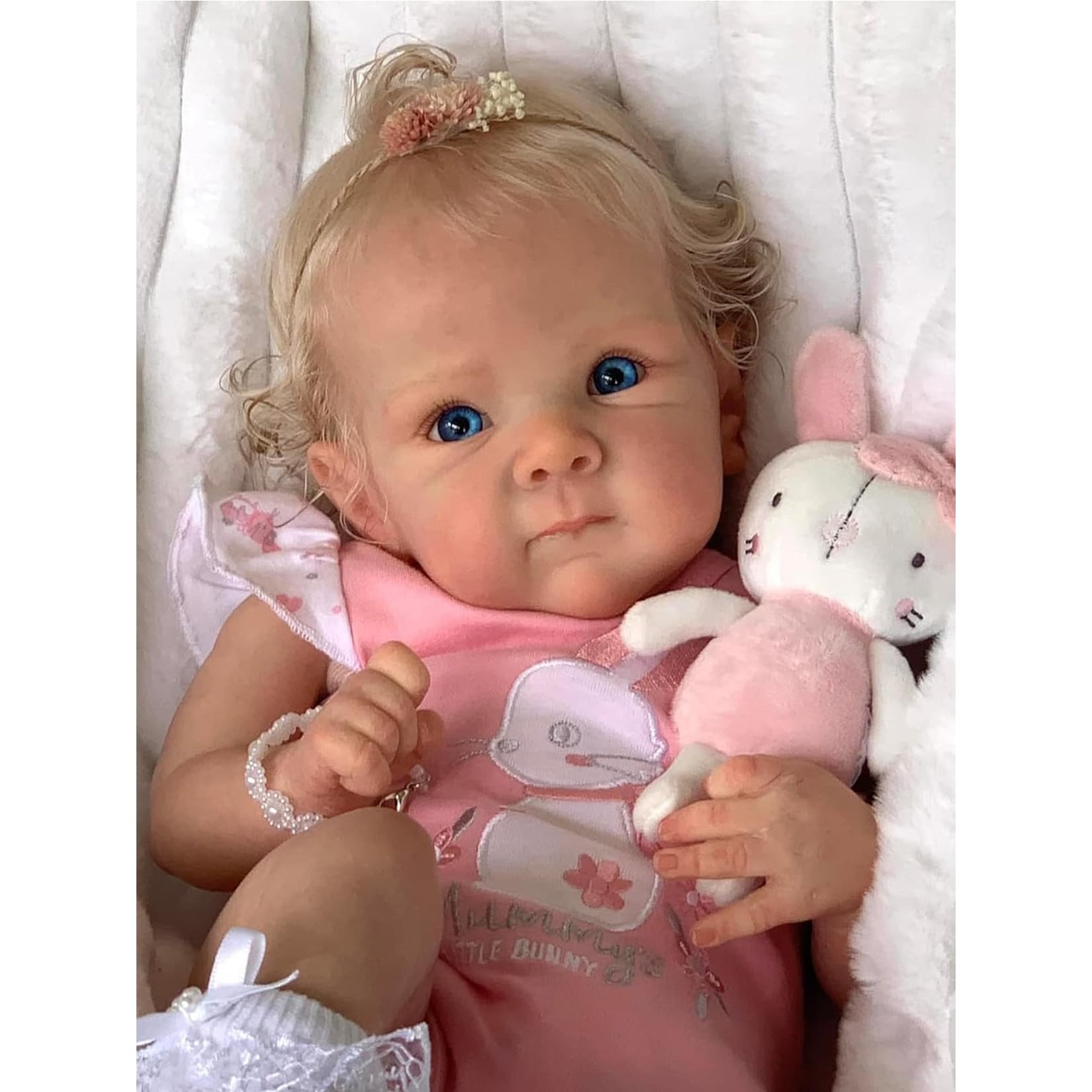 Reborn-Baby Mädchen - 18 Zoll Realistische, Lebensechte Anatomisch korrekte Ganzkörper Vinyl Reborn BabyPuppen mit Puppen-Zubehör für Kinder ab 3 Jahren