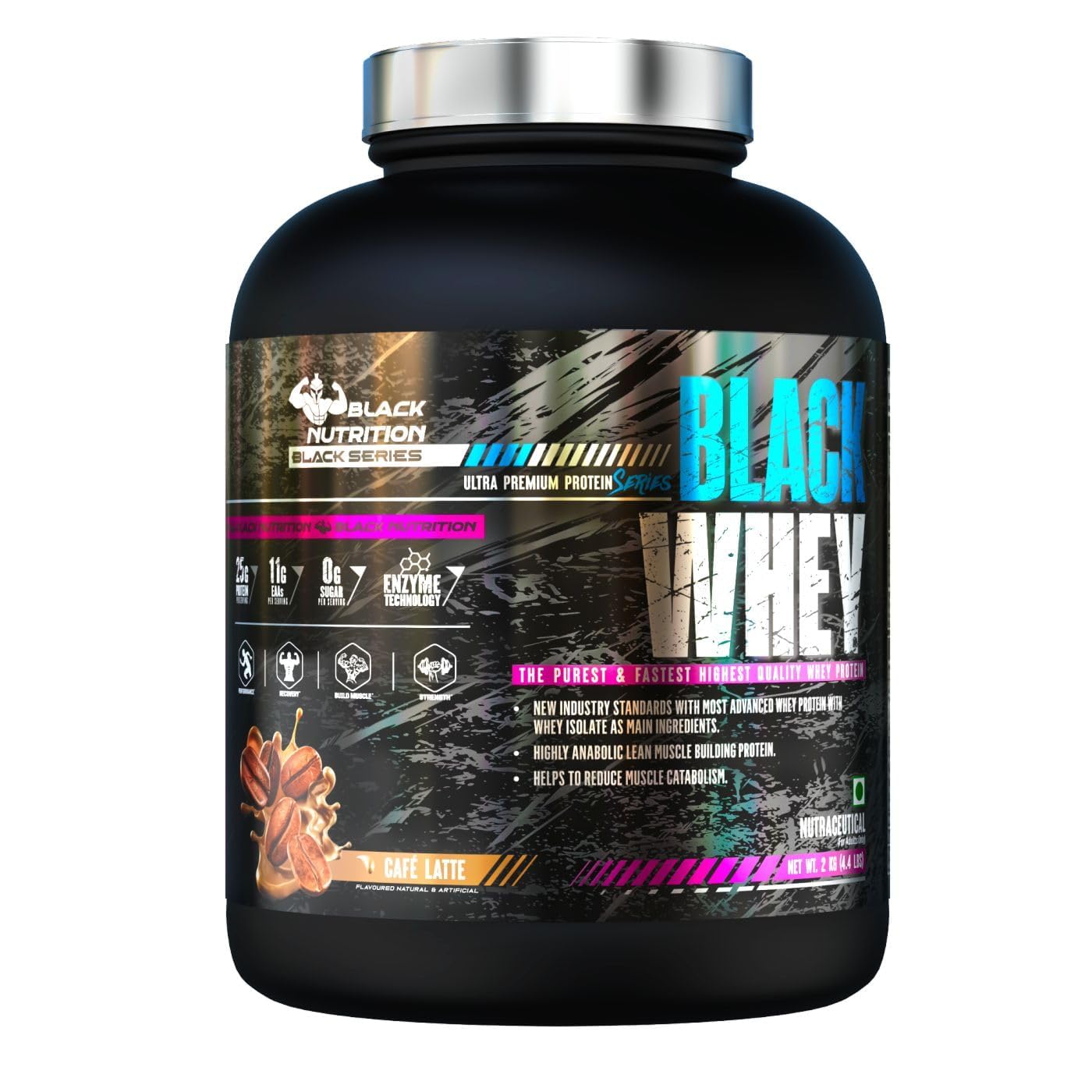High-Performance Whey Protein Isolate – Fast-Absorbing, Low Carb, 25g Protein | Advanced Muscle Building Whey Protein Blend | Post-Workout Recovery [Cafe Latte, 2Kg]