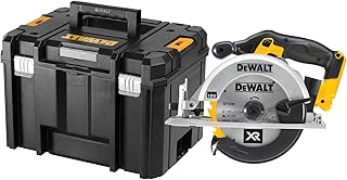 DEWALT Sierra Circular XR 18V, 460W, Disco de 165 mm, Profundidad de Corte Max. 55 mm, Velocidad 5150 rpm, Empuñadura Ergonómica, Incluye Maletín TSTAK, Sin Batería ni Cargador, DCS391NT-XJ