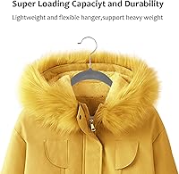 Vista 5 de VECELO Perchas de terciopelo de alta calidad resistentes (paquete de 50), antideslizantes y ahorran espacio con 6 clips para los dedos y soporte