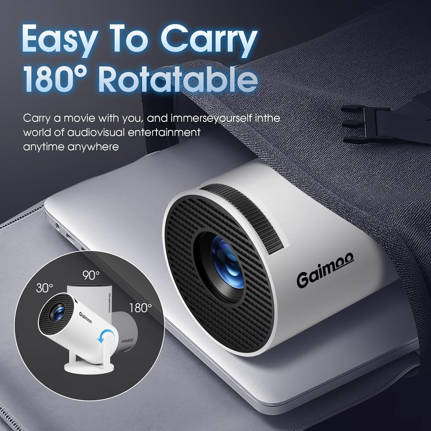 Adjustable Smart WiFi & Bluetooth Mini Projector: 4K HD with Adjustable Keystone and... Smart WiFi & Bluetooth Mini Projector: 4K HD with Adjustable Keystone and...