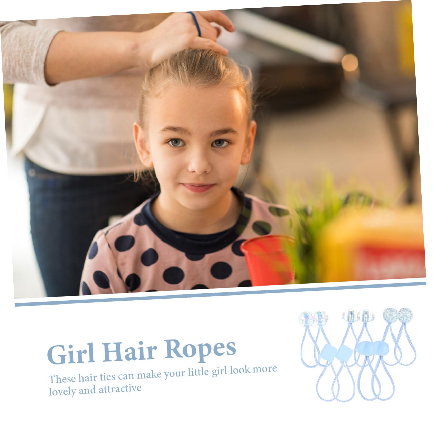Didiseaon Juego De 5 Accesorios Para El Cabello De Moda Para Niñas: Elegantes Cuerdas Para El Cabello Bandas De Goma Decorativas Para El Cabello De Niñas 10 Unidades X 5
