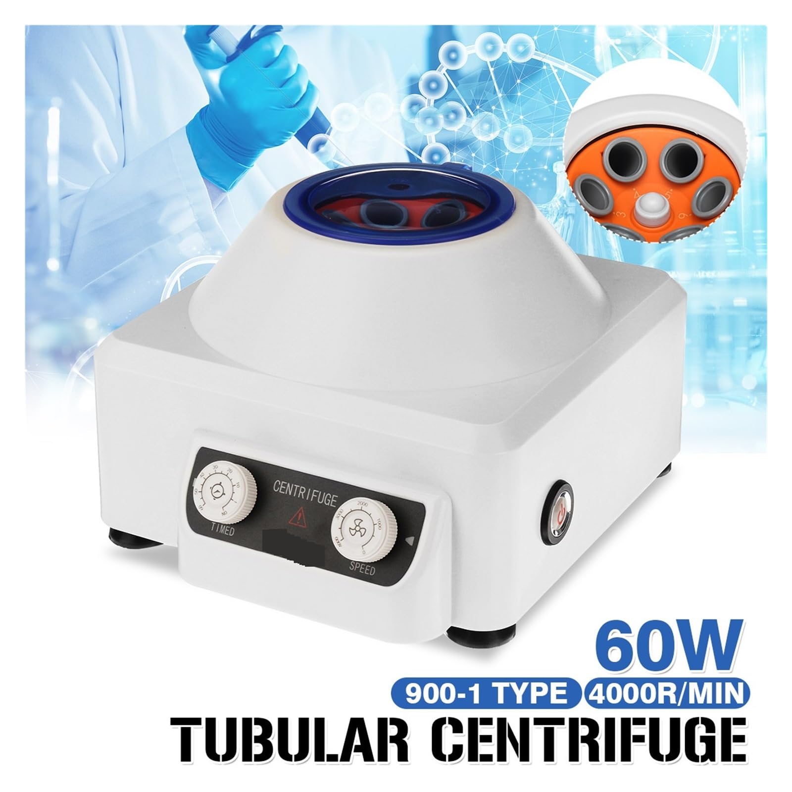 Centrífuga De 60W Y 4000rpm, Máquina Centrífuga De Laboratorio Con Sincronización De Escritorio De Baja Velocidad, Suministros De Laboratorio, Aislado De Suero PRP
