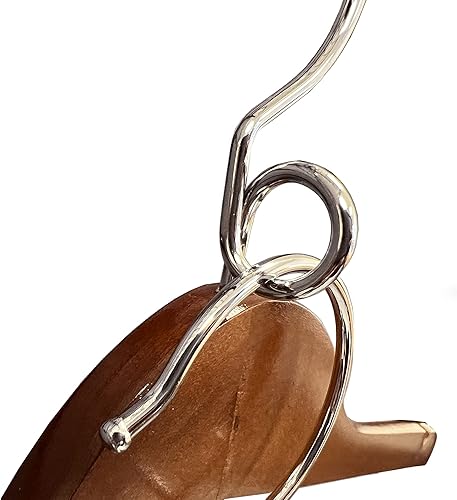 Miniatura 7 de Proman Products KSC3031 Kascade - Paquete de 50 perchas de madera, diseño único de anillo, colgador de ropa para pantalones que ahorra espacio con