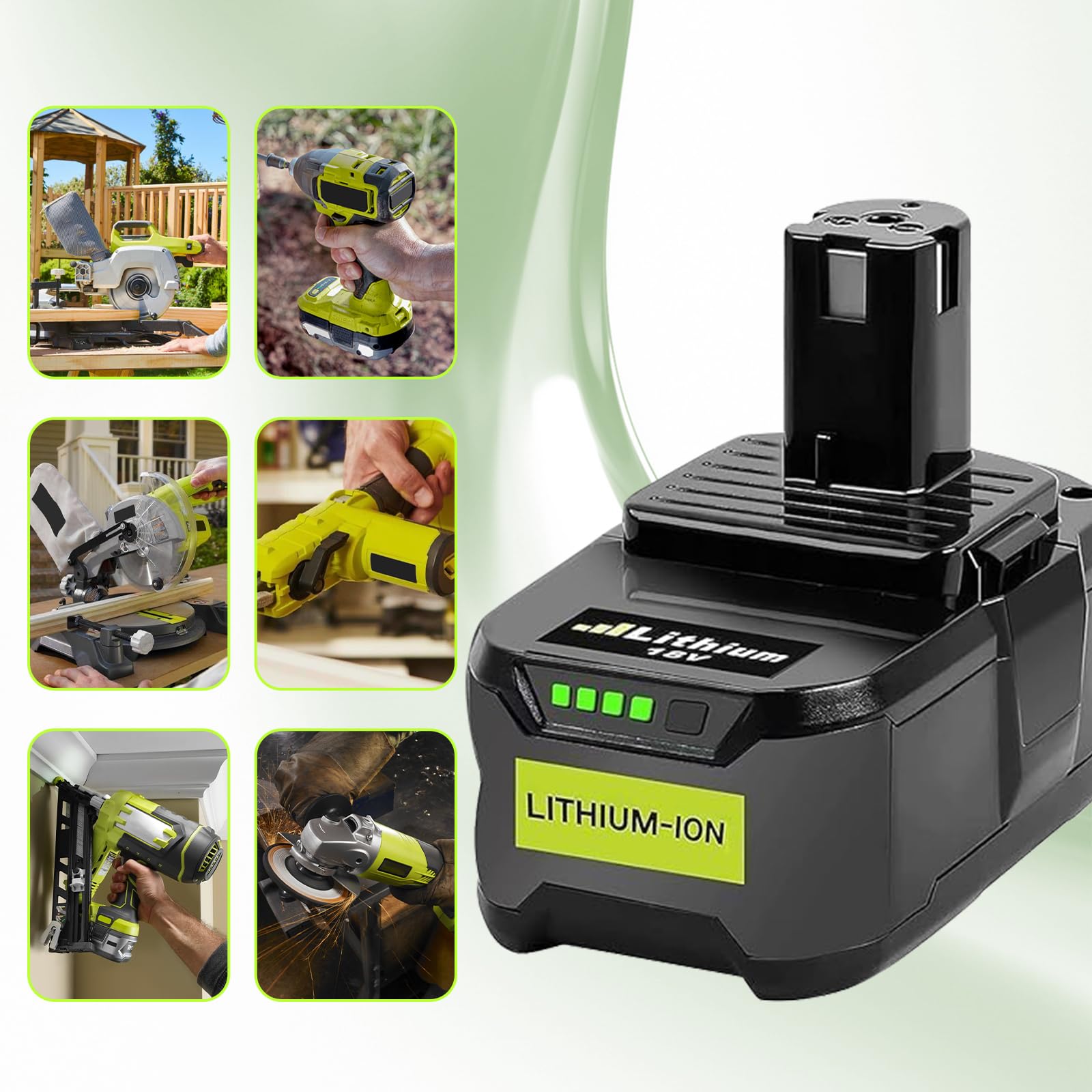2 Packs 18V 5,0Ah Batterie de Remplacement pour Ryobi 18V One + Batterie pour Ryobi Compatible avec P108 P107 P105 P104 P102 RB18L13 RB18L15 RB18L25 RB18L40 RB18L50